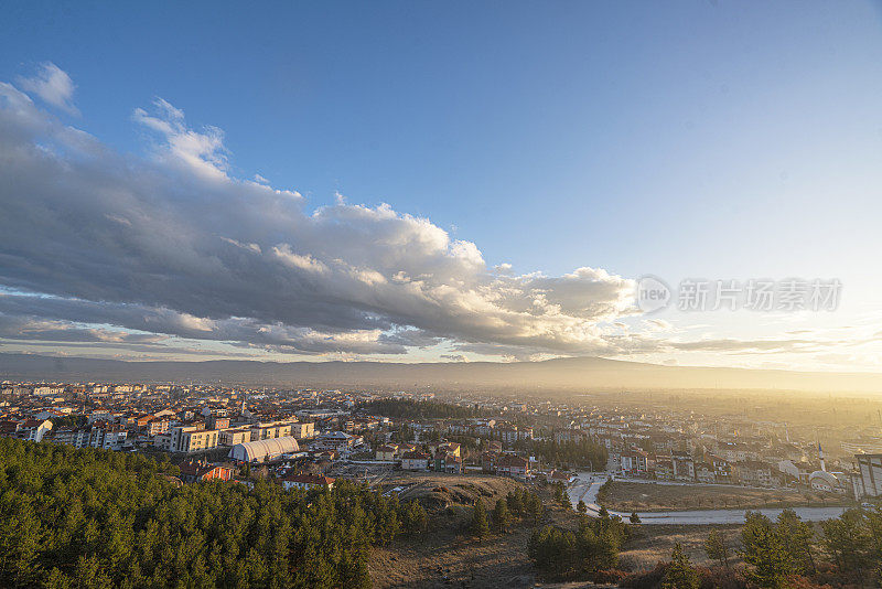 The panoramic view of Tavşanlı, which  is a city in Kütahya Province in the Aegean region of Turkey.